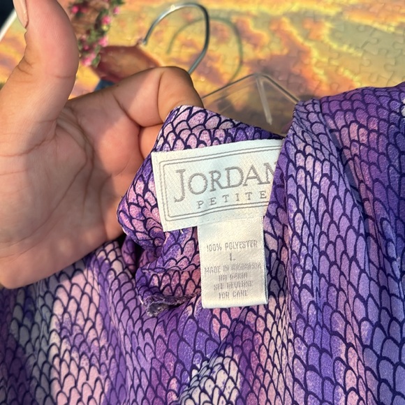 EUC purple snake skin patterned blouse - Picture 3 of 3